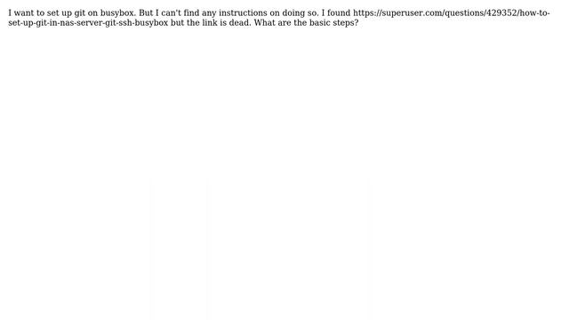 Set up git on busybox смотреть онлайн