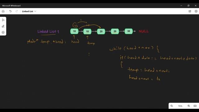 Remove duplicates from sorted Linked list | Linked list c++ | Placement series смотреть онлайн