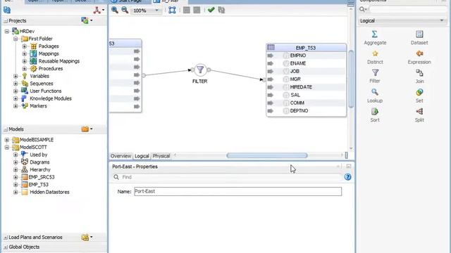 ORACLE DATA INTEGRATOR ODI Filter,Sort,Split components смотреть онлайн
