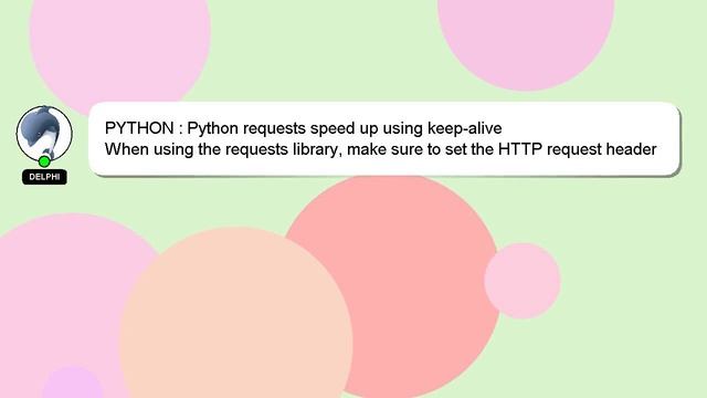 PYTHON : Python requests speed up using keep-alive смотреть онлайн