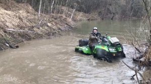 Купание cf moto x6 и arctic cat 700