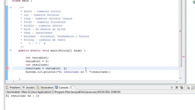 Tutorial Java - 2. Variables y Operaciones Aritméticas смотреть онлайн