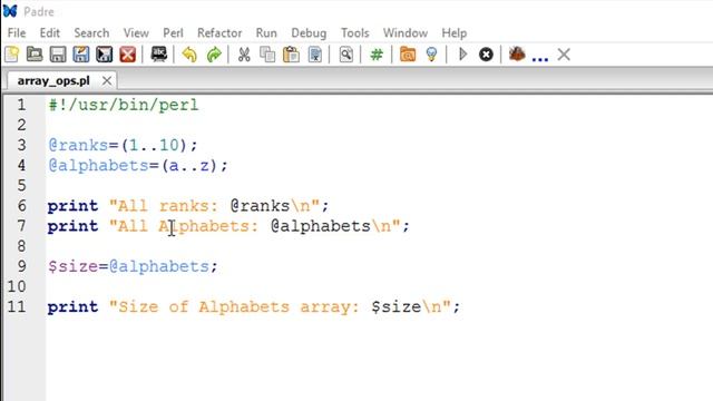 Perl Tutorial - 6: Array Operations смотреть онлайн