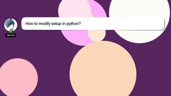 How to modify setup in python?