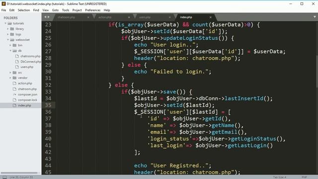 Chat application in PHP & MySQL: Implement user left chatroom part7 смотреть онлайн