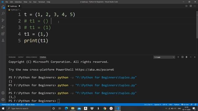 Tuples In Python For Beginners смотреть онлайн