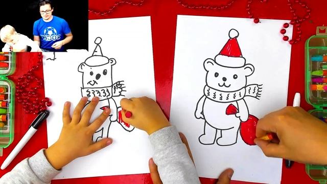 МИШКА на Новый год с Павликом рисуем для вас! смотреть онлайн