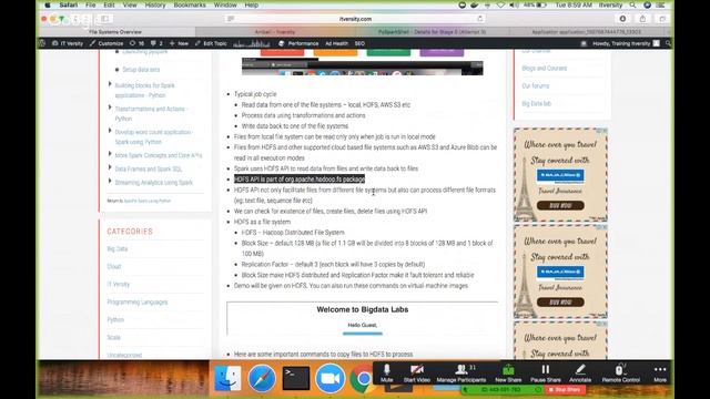 Big Data Certifications Workshop 07 - Getting Started with Big Data and Spark - HDFS смотреть онлайн