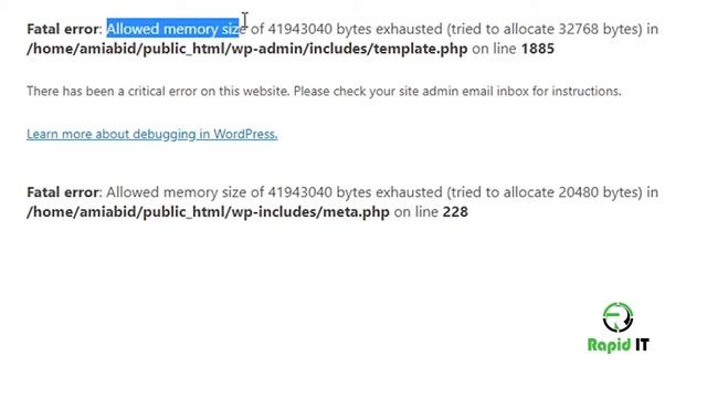 ১ মিনিটে ওয়ার্ডপ্রেস ফেটাল এরর সমাধান 〣 Fatal Error: Allowed Memory Size of ..... смотреть онлайн