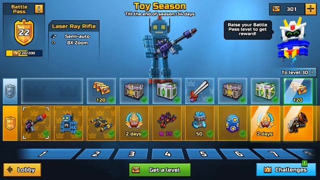 Pixel Gun 3D - TOY SEASON Buy for the Real Cash Only for Sub (Battle Pass 25 LVL) смотреть онлайн