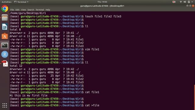 UNIX Commands | cat pwd mkdir rm Video 3 смотреть онлайн