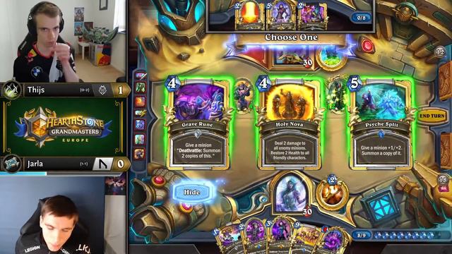 Thijs vs Jarla - Division A - Hearthstone Grandmasters Europe 2020 Season 2 - Week 5 смотреть онлайн