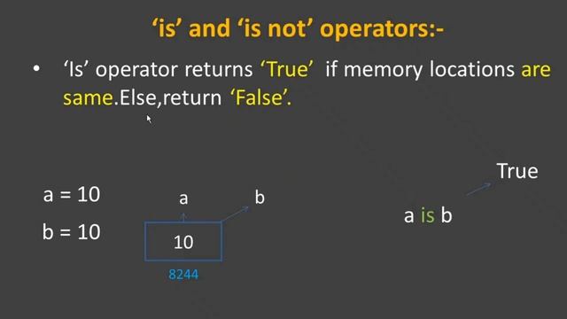 Identity Operators in Python|Operators in Python|Python Tutorial for Beginners in Hindi смотреть онлайн