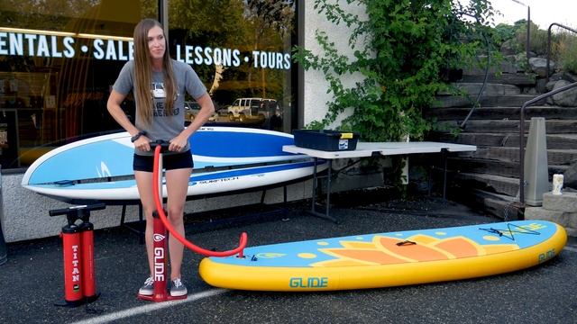 Using the Provided Hand Pump to Inflate Your Paddleboard смотреть онлайн