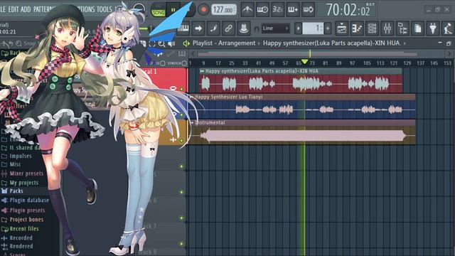 【 Xin Hua & Luo Tianyi 】 Happy Synthesizer 【 VOCALOID Cover 】(Collab) смотреть онлайн