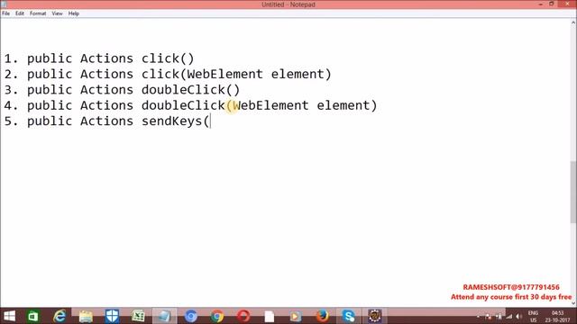 RAMESHSOFT:Actions class in Selenium||Selenium in Realtime||Selenium tutorials for beginners смотреть онлайн