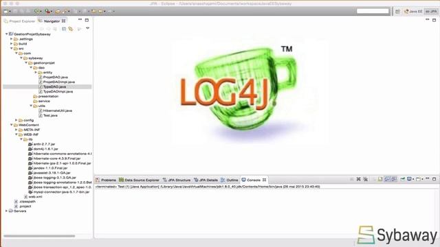 Tutoriel Hibernate et JSF 39 Le principe de logging смотреть онлайн