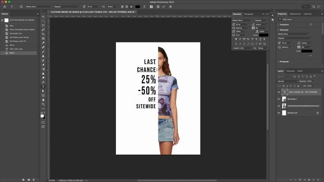 How To Create Simple SALE Design In Photoshop | PHOTOSHOP TUTORIAL 2023