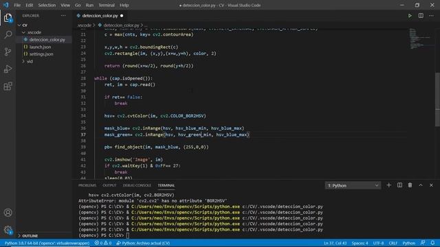 Aprende a DETECTAR Objetos de color ? usando Python y OpenCV (FACIL!!!?) смотреть онлайн