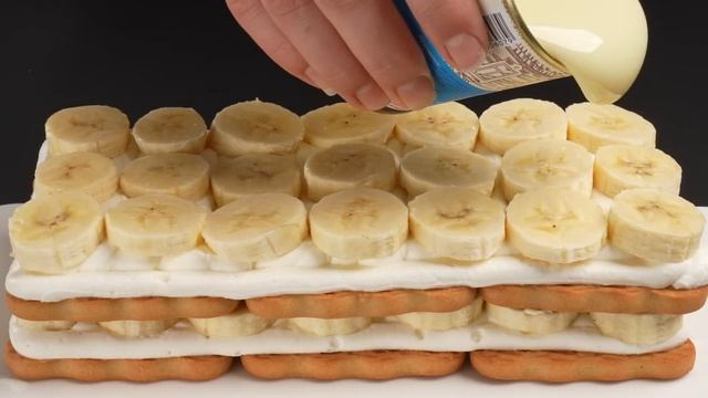 Wenn Sie Banane und Kondensmilch haben? Machen Sie dieses köstliche Dessert! Ohne Backen! смотреть онлайн