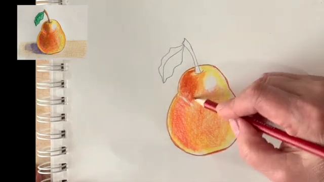 Как нарисовать Грушу цветными карандашами смотреть онлайн