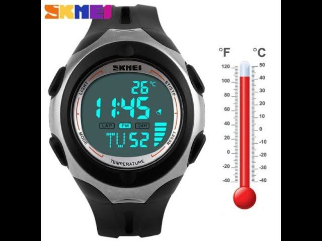 Часы SKMEI ИЗМЕРЯЮТ ТЕМПЕРАТУРУ смотреть онлайн