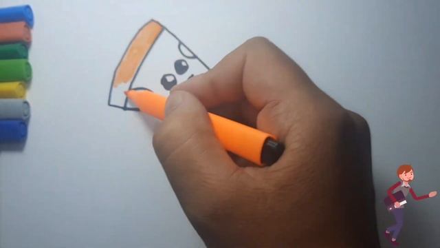 Рисование пицца для детей, Drawing pizza for children, Art Tutorial смотреть онлайн