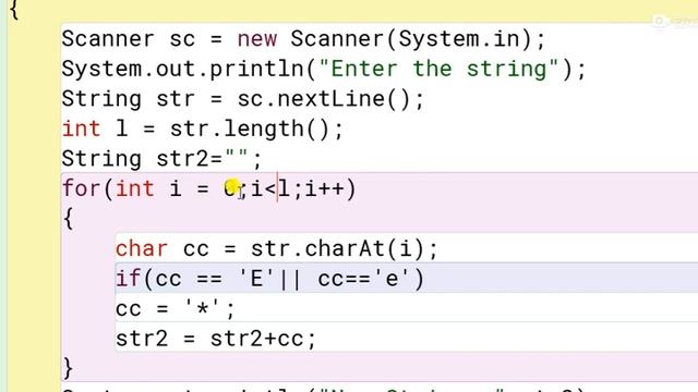 Write a program in Java to accept a string and replace 'e' with '*'. display the new string. смотреть онлайн