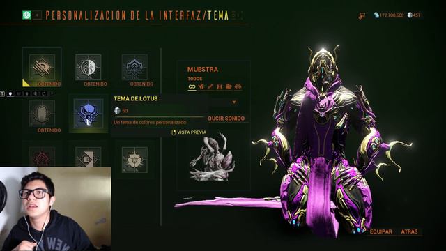 Cambiar fondo y tema al iniciar sesion / cambiar colores del inventario (Interfaz) WARFRAME смотреть онлайн