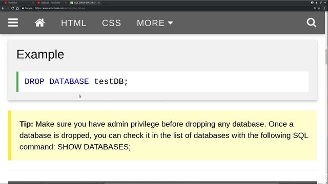 تعلم SQL كل يوم لمدة 5 دقائق: DROP DATABASE Statement смотреть онлайн