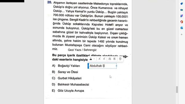 HIZ VE RENK AYT-3 EDEBİYAT SORU ÇÖZÜMÜ (20. SORU) смотреть онлайн