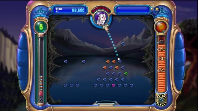 Peggle Stage 1-1 clear all pegs. смотреть онлайн