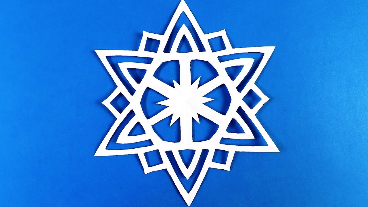 Как сделать снежинку из бумаги своими руками. Снежинка из бумаги смотреть онлайн