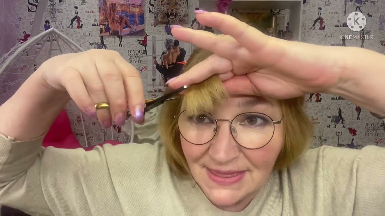 Как подстричь самой «Азиатскую чёлку « или «Чёлку вуаль».✂️Легко , быстро и красиво. смотреть онлайн