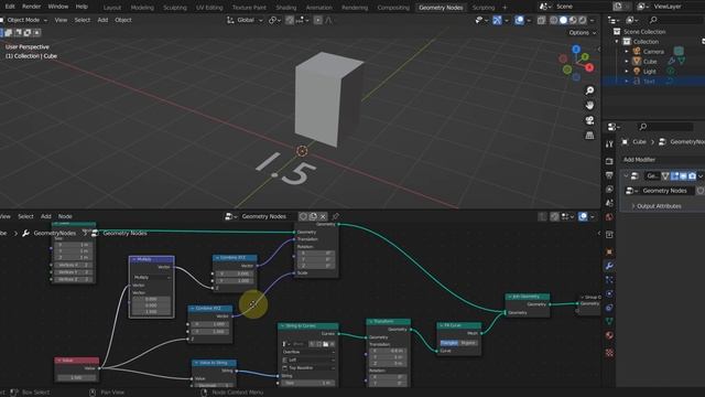 Blender教學：Geometry Node (Value to String、String to Curves) 製作3D圖表-2柱狀圖bar chart смотреть онлайн