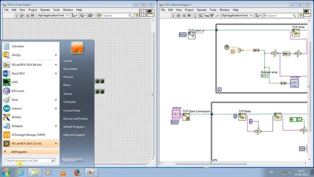 Basic TCP IP communication in LabVIEW смотреть онлайн