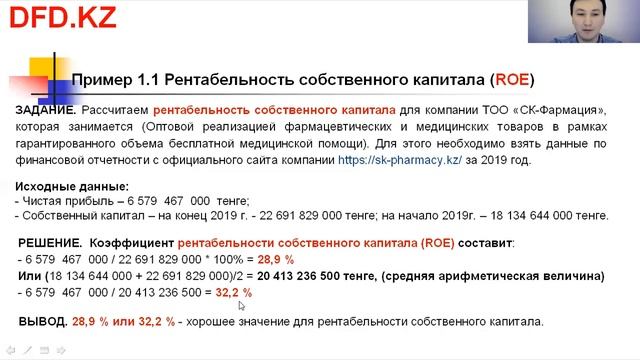 Как рассчитать рентабельность собственного капитала ROE | Финансы смотреть онлайн