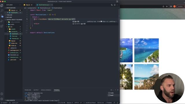 Build A React JS Travel Website Using Tailwind CSS - Front End - Start to Finish смотреть онлайн