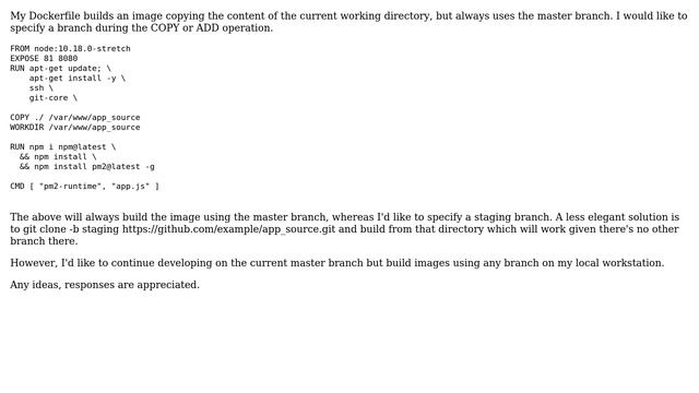 Dockerfile COPY specific branch смотреть онлайн