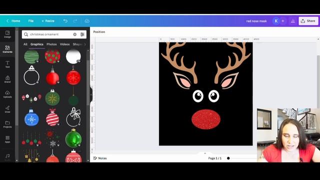 Canva T-shirt Design Tutorial For Print On Demand: 4th Quarter Custom Christmas Reindeer Face Niche смотреть онлайн
