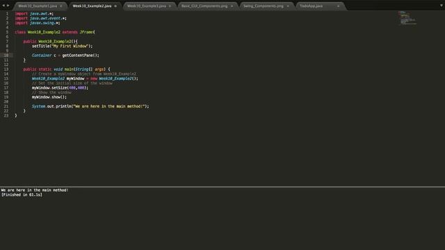 Adding Basic User Interface Components to a JFrame Window in Java смотреть онлайн