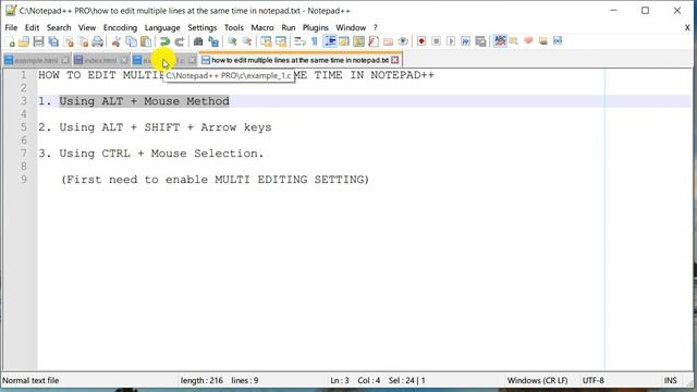 HOW TO EDIT MULTIPLE LINES AT THE SAME TIME IN NOTEPAD++: Tips & Tricks смотреть онлайн