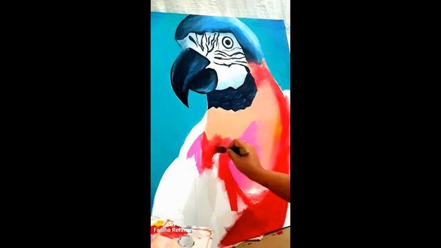Macaw Acrylic Painting /Satisfying colorful painting completion/ASMR смотреть онлайн