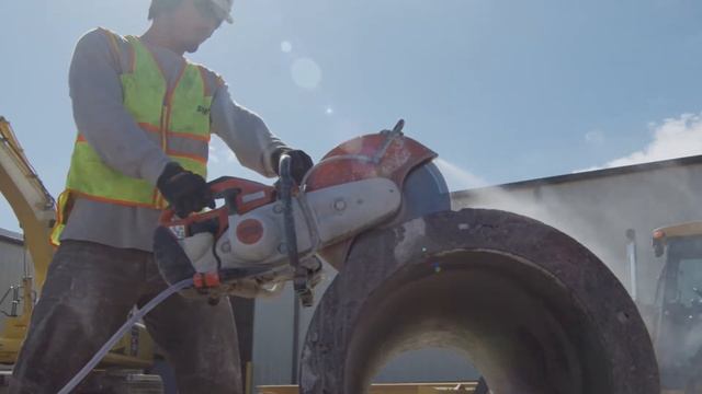 TS 420 STIHL Cutquik® with 14” D-B Concrete Wheel | STIHL смотреть онлайн