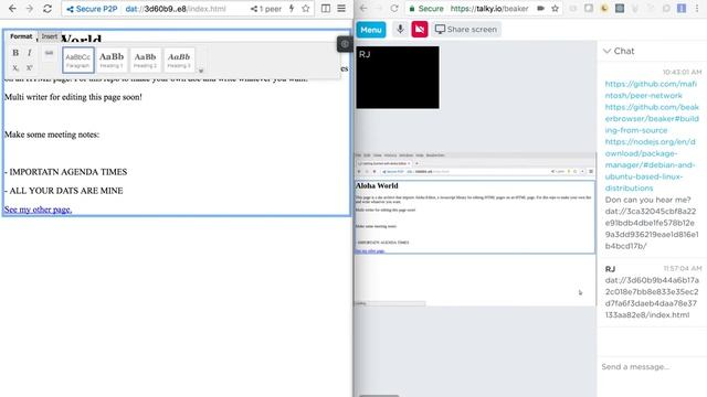 Realtime Decentralized P2P sharing of notes with Beaker Browser смотреть онлайн