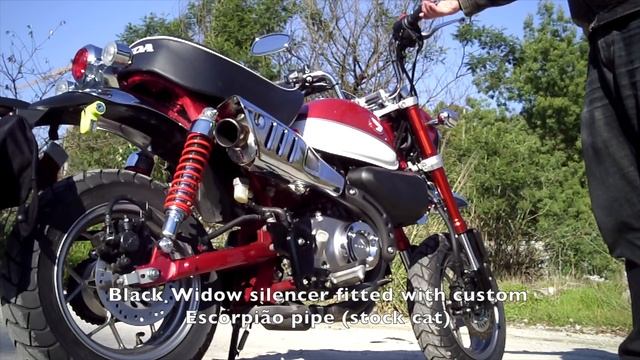 Honda Monkey with Black Widow exhaust - every mod so far смотреть онлайн