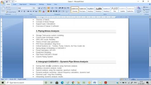 Introduction - CAESAR II  | CAESAR II   Webinar | Introduction to Pipe Stress Analysis