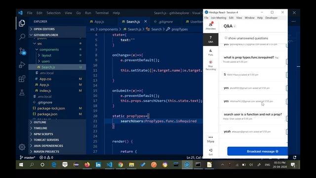 React Webinar for Hinduja College Part 4 смотреть онлайн