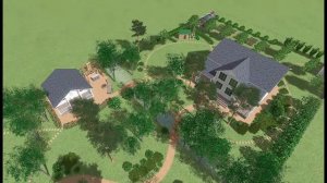 Ландшафтный проект участка 25 соток в сосновом лесу