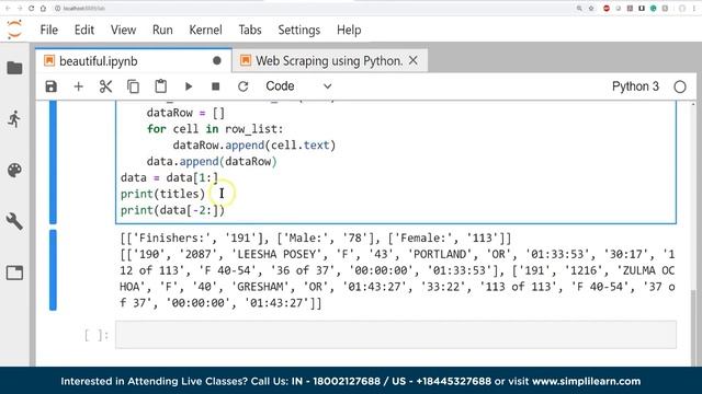 Web Scraping Using Python | Web Scraping Tutorial Using Python and BeautifulSoup | SimpliCode смотреть онлайн